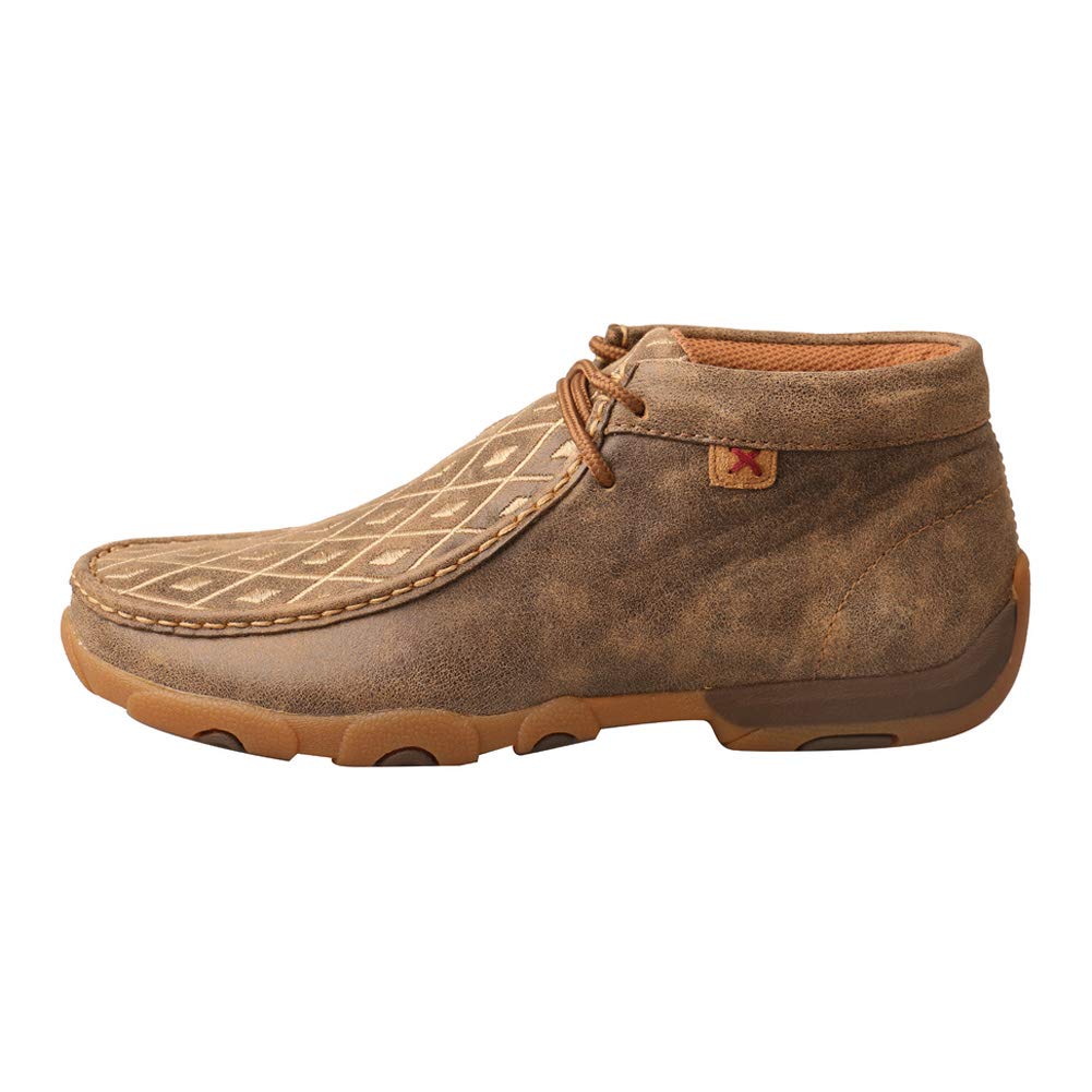 Twisted X Women's Chukka Driving Moc, Moc Toe, Bomber & Diamond Pattern Vamp, 8 M - Image 5