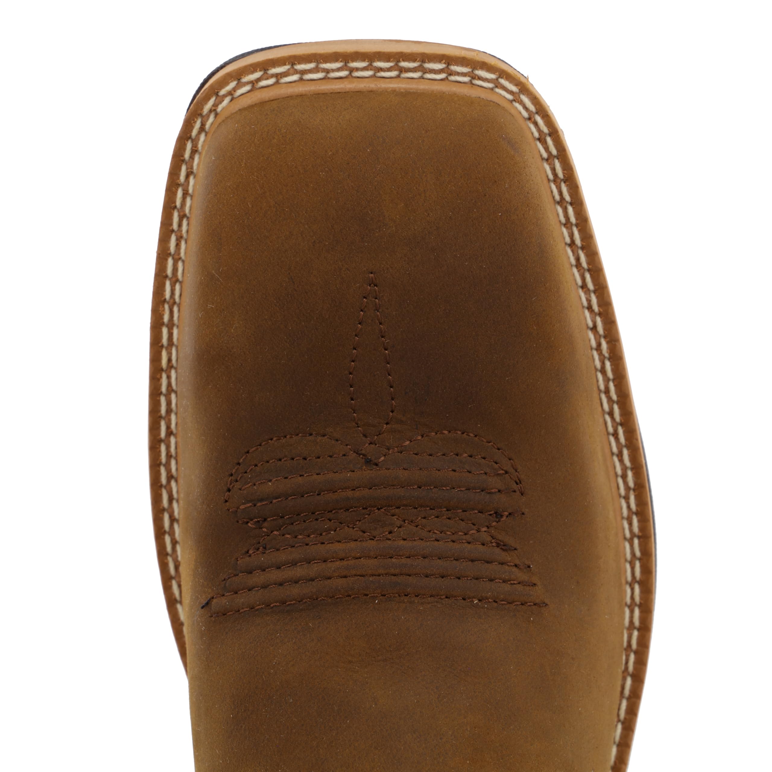 Twisted X Women's 11" Western Work Boot, Square Toe Steel Toe, Distressed Latigo & Red, 8 C - Image 6